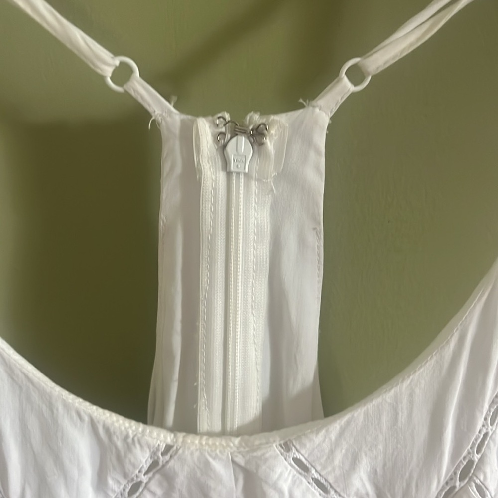 Lulus White Flowy Spaghetti Strap Lined Rayon Hal… - image 4